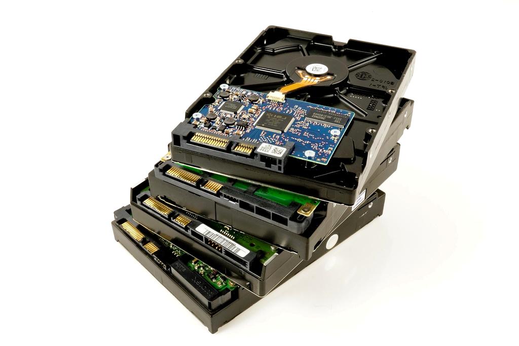 Technicians working on advanced storage hardware